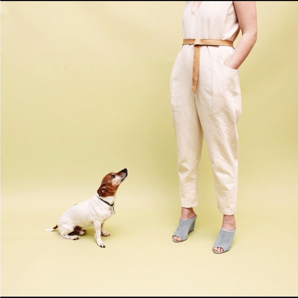 ES Keaton Jumpsuit in Natural Cotton Canvas